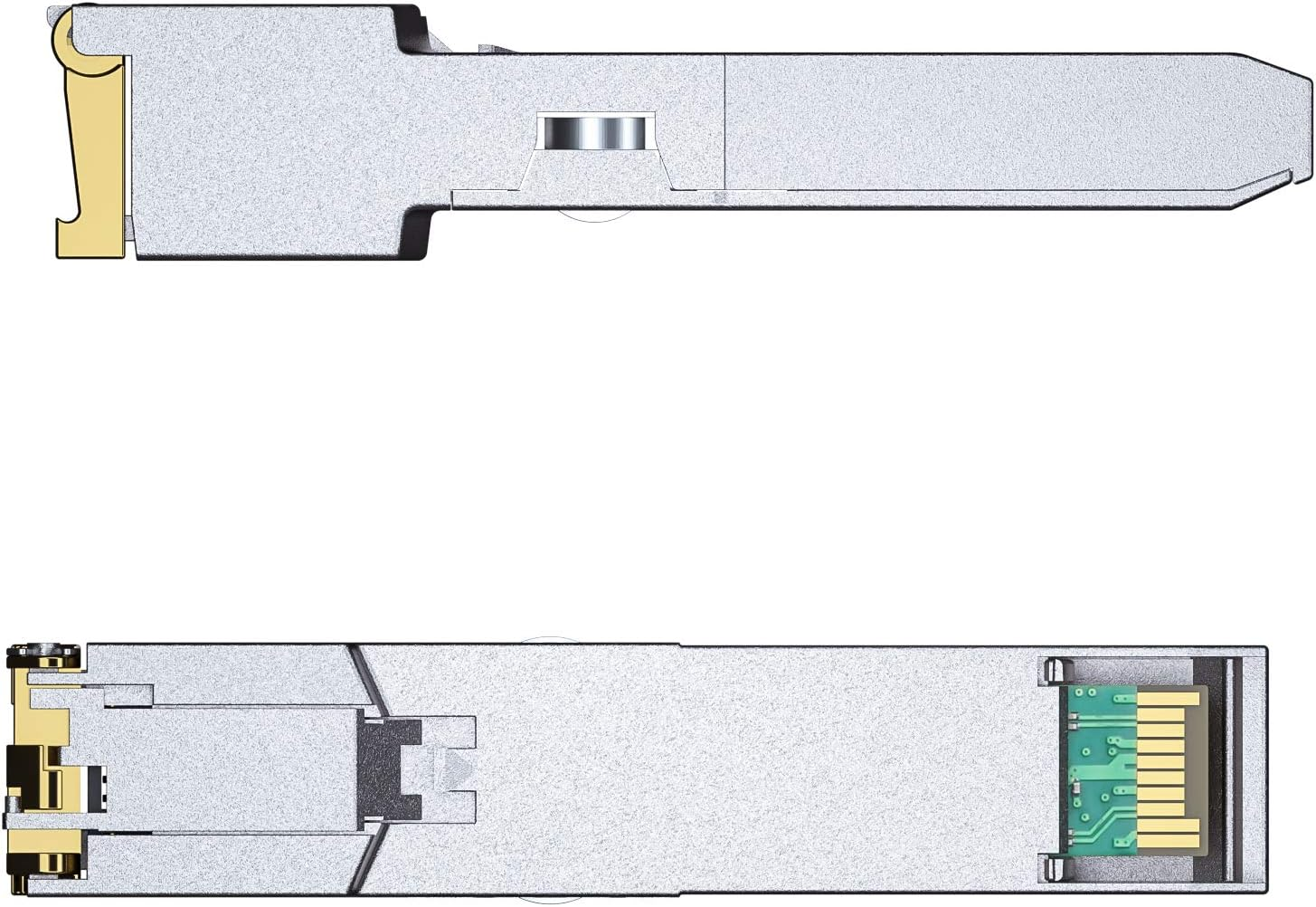 10/100/1000BASE-T SFP Transceiver, Gigabit RJ45 Auto-Negotiation Data Rate Mini-Gbic Copper SFP Module Compatible for Cisco GLC-T/SFP-GE-T, Reach 100M image number 5