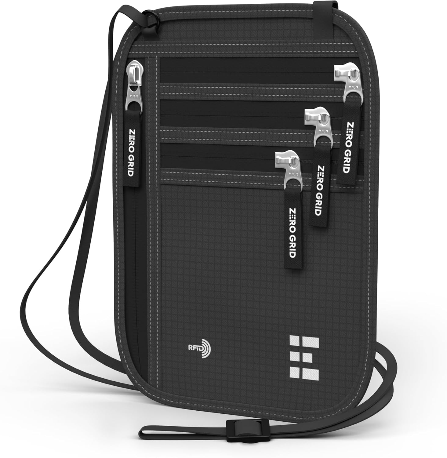 Travel Neck Wallet with RFID Blocking, Travel Neck Pouch Passport Holder for Women and Men, Black, X-Large, Rfid Wallet image number 4