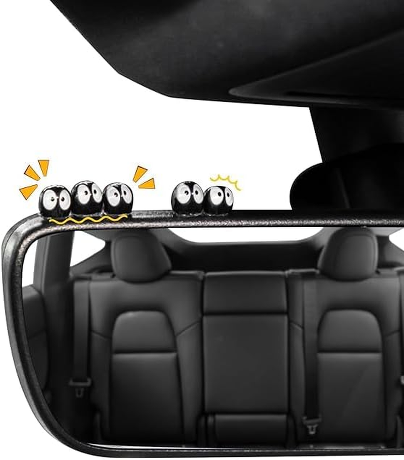 Soot Sprite Car Rearview Mirror - 25 Pcs Anime Cartoon Soot Sprites Accessories for Car Interior Decoration Dashboard Car Ornament Funny Gifts image number 6