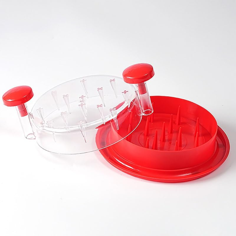 AIMALL Transparent Cover Chicken Breast Splitter, Meat Shredder for Chicken Breast and Beef Stuffing, Minced Meat Tearing Tool, 7.08X5.7X3.1Inch, Red or Black - Red image number 3