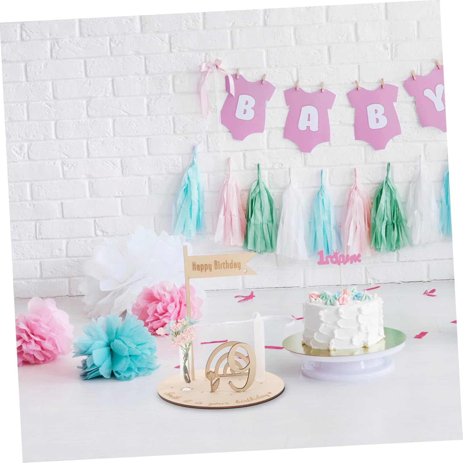 Newborn Milestone Sign Months Milestone Plate Wooden Birth Announcement Shower Favor Photo Prop for Boy Girl DIY