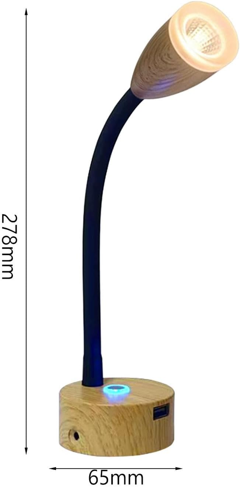 RV Reading Lamp Dimmable 3W 12V-24V with USB Port Portable Interior Lighting Memory Function for Travel Camper Boat Van Bed, Black image number 5