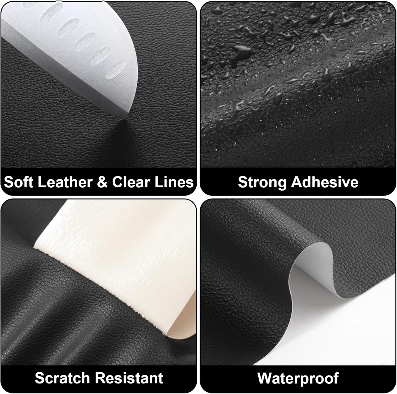 Leather Repair Patch Tape Kit, Self Adhesive Leather Repair for Furniture, Couch, Sofa, Car Seats,Office Chair,Vinyl Repair Kit. image number 6