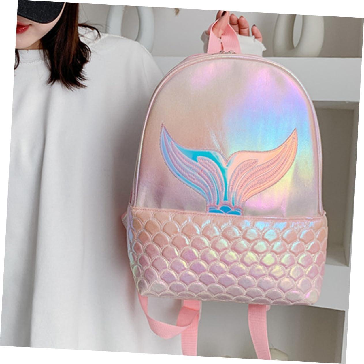 DEARMAMY Mermaid Boys and Girls Backpack for School and Travel Cute Cartoon Design for Preschool and Elementary Girls image number 2