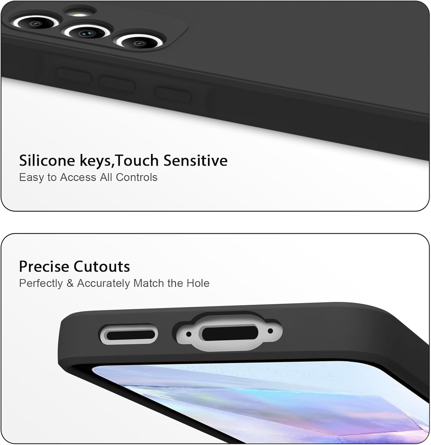 Silicone Case for Samsung Galaxy A55 Case, Silky-Soft Touch Gel Rubber Cover, Full Protective Case Shockproof Liquid Bumper Cover for Samsung A55 Case 5G - Rose Purple image number 2