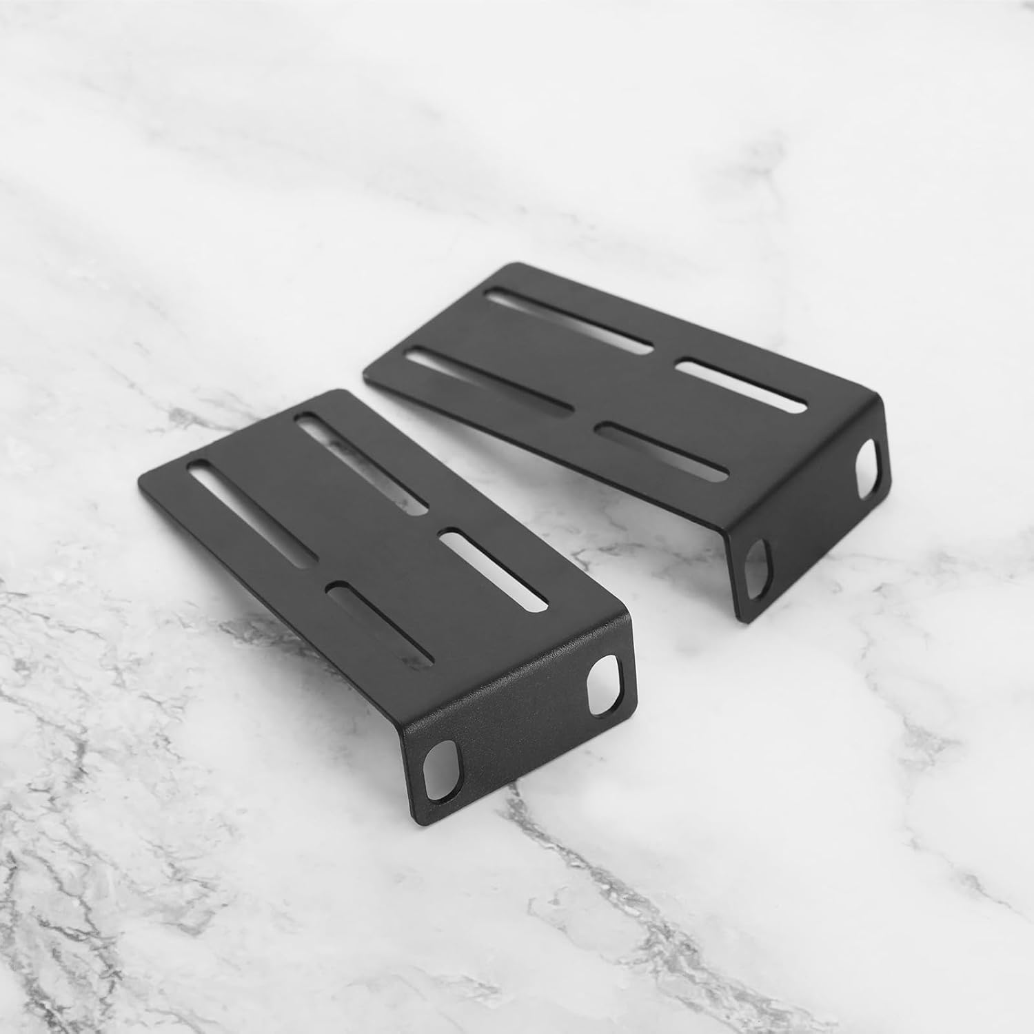 Be in Your Mind 2PCS 88Mm Rack Ears Mount Adjustable Hole Distance 29-40Mm for 19 Inch Switches Compatible with HP Switches with Screw image number 2