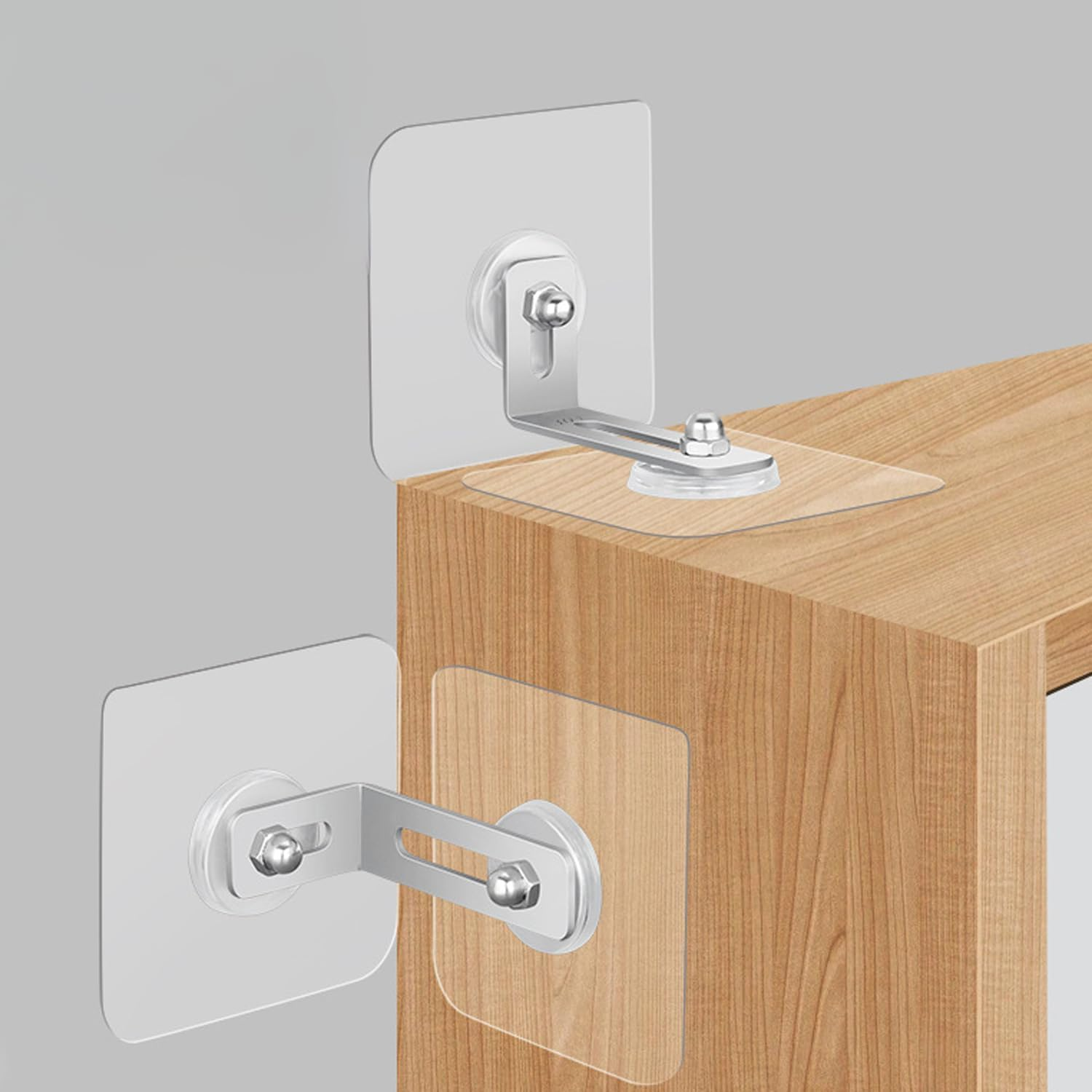 14 Pairs Furniture Anchor Anti-Tip Protection No Drill Wall Anchor Baby Proofing Kit, Heavy-Duty Self-Adhesive Design, Adjustable Safety Straps for Childproof Home & Multi-Surface Furniture &ndash; Haheihei image number 4