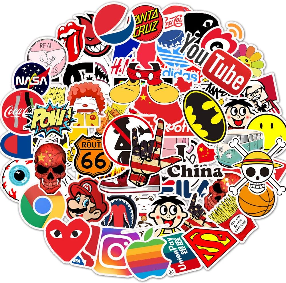 1000 Pcs Random Cute Aesthetic Waterprof Vinyl Anime Stickers Sticker Packs for Kindle Water Bottle Laptop Hard Hat Skateboard Luggage Suitcases Adults (100Pcs Random) image number 3
