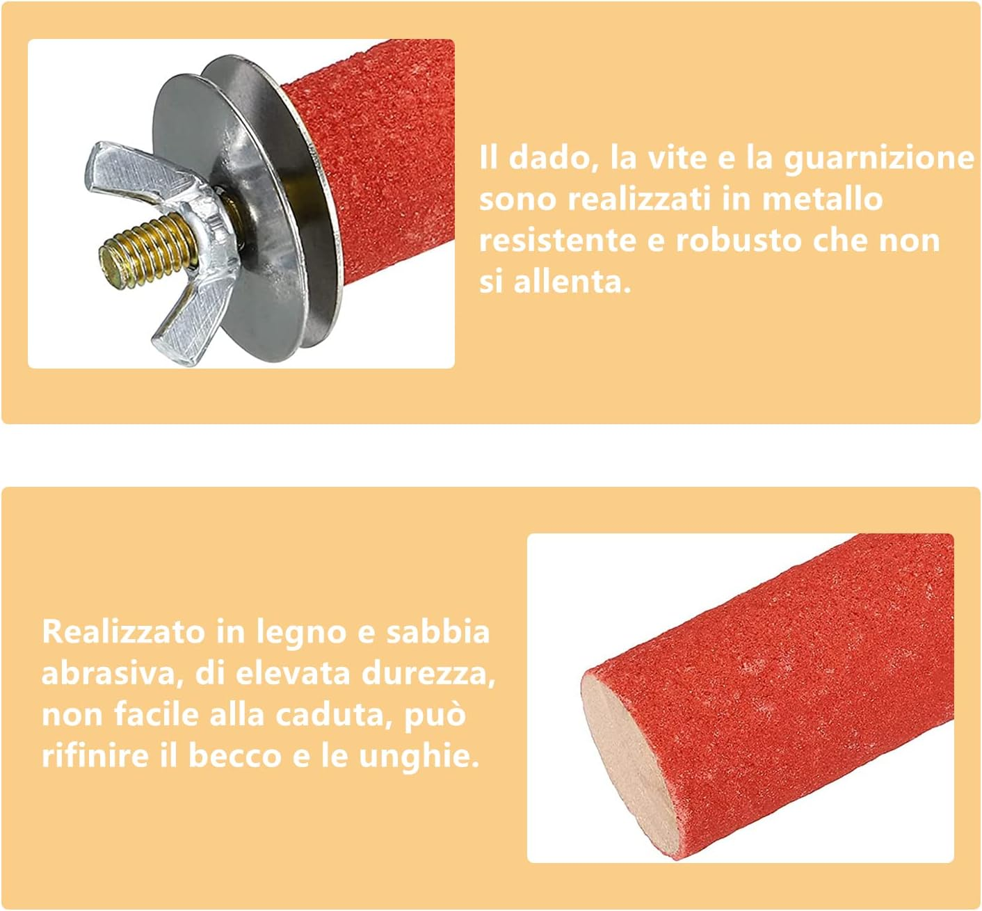 Norhogo Pack of 5 20 Cm Parrot Perches Natural Paw Bows Toy for Parrots Bird Chew Toy Comes with a Parrot Collar, Random Colour image number 2