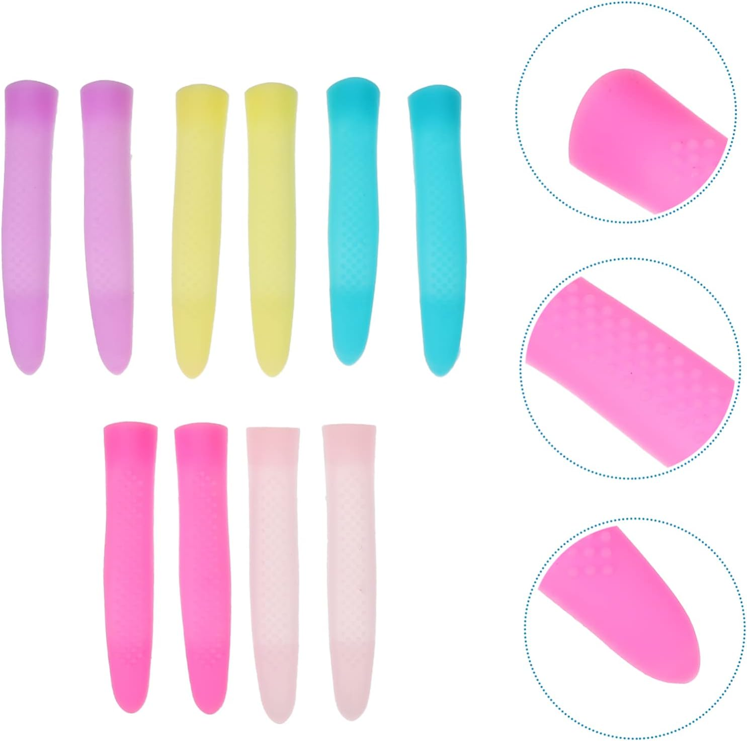 NOLITOY Nail Cuticle Scissors Handle Sleeves Slip Silicone Covers for Comfortable Grip and Portability Random Color image number 2