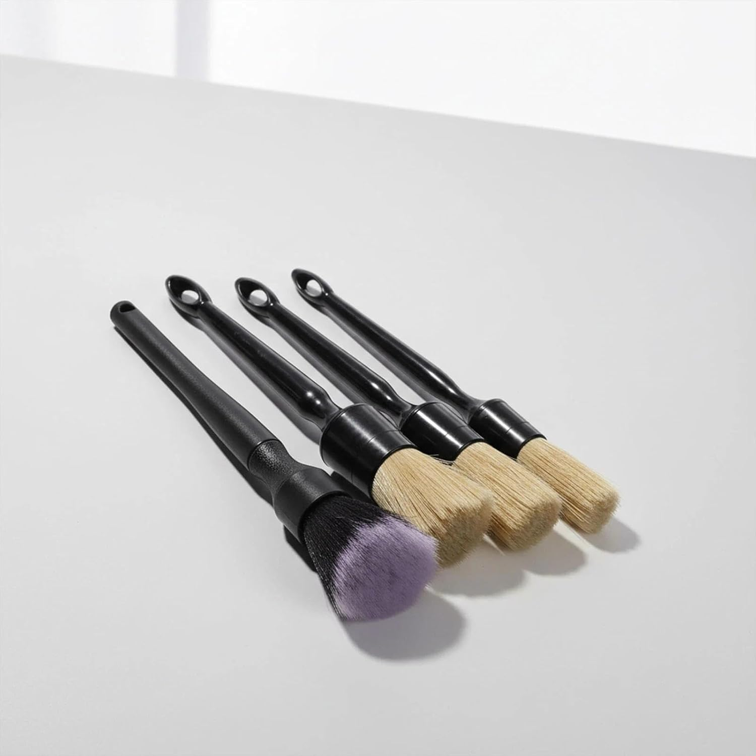 4PCS Car Detailing Brushes Kit for Interior and Exterior Cleaning, Soft Multi-Purpose Detailing Tools with 4 Sizes, Flexible for Car, Motorcycle, Bike, Computer, Keyboard - Fengea image number 3