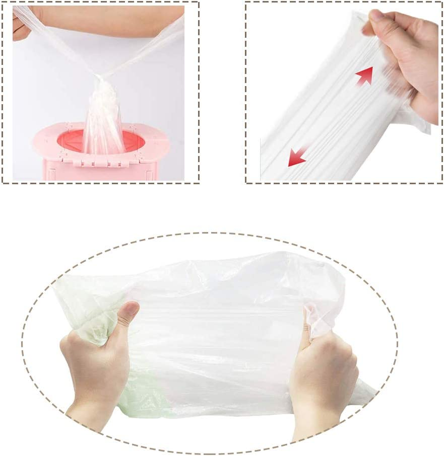 100Pack Potty Chair Liners with Drawstring,Toilet Seat Potty Bags Cleaning Bag for Kids Toddlers,Baby Training Seat image number 4