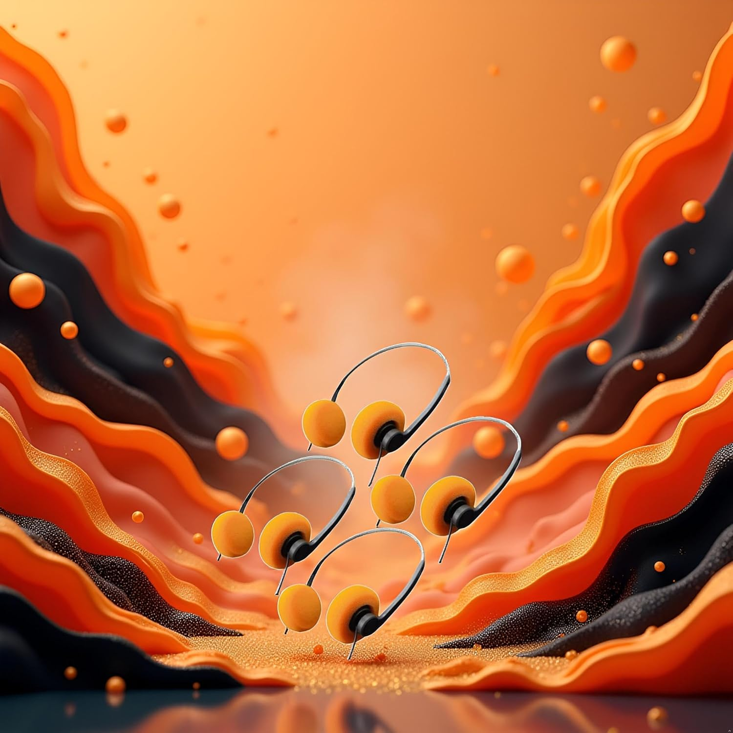 4Pcs Orange Retro Over-Ear Headphones,Wired Stereo Headphones,Headphone,Lightweight Portable Headphone with Adjustable Headband,Electronics，Headphones and Earphones image number 6