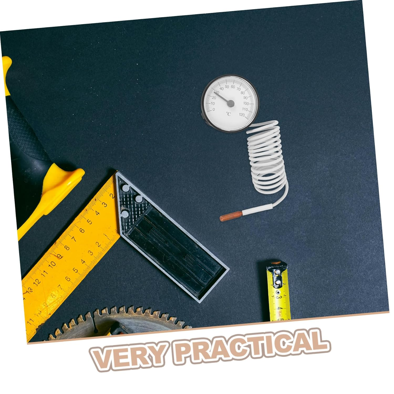 Alasum High Accuracy Analog Liquid Expansion Thermometer with Probe Tube - Indoor Temperature for Home Monitoring Kitchen Laboratory Use image number 4