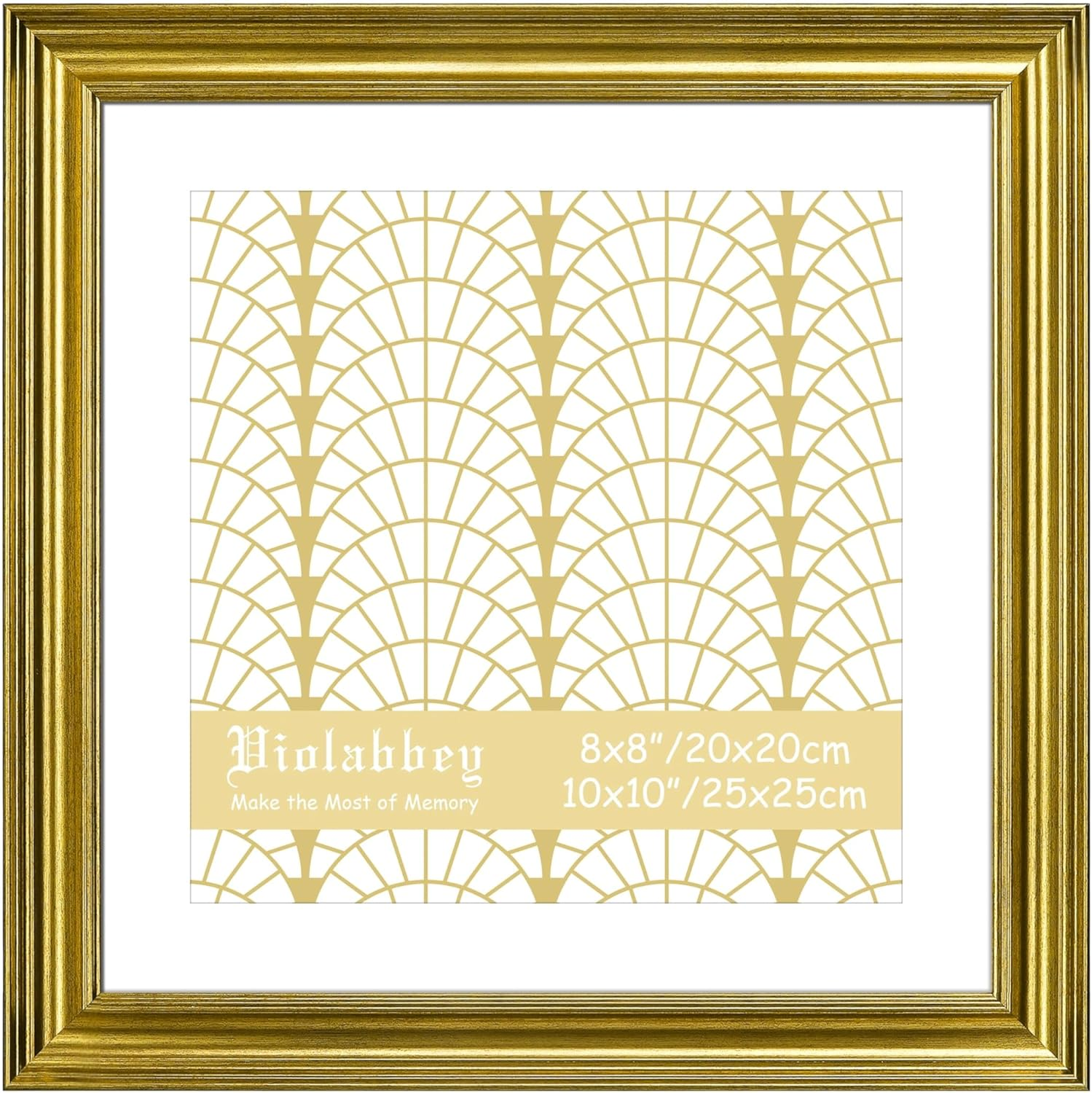 VIOLABBEY 20 X 25 Cm Black Picture Frame - Vintage Photo Frame, Fits 13 X 18 Cm with Mount or 20 X 25 Cm without Mat, for Wall Mounting or Table Decoration