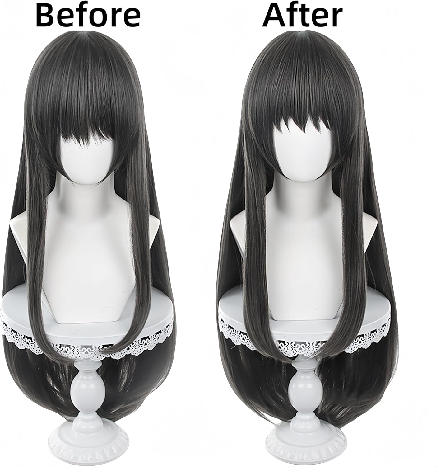 HAMISH Akemi Homura Wig Cosplay Wig with Wig Cap Heat Resistant Synthetic Hair for Manga Anime PMMM Role Play for Festival, Holiday, Cosplay Party, Comic Exhibition - Miki Sayaka image number 6