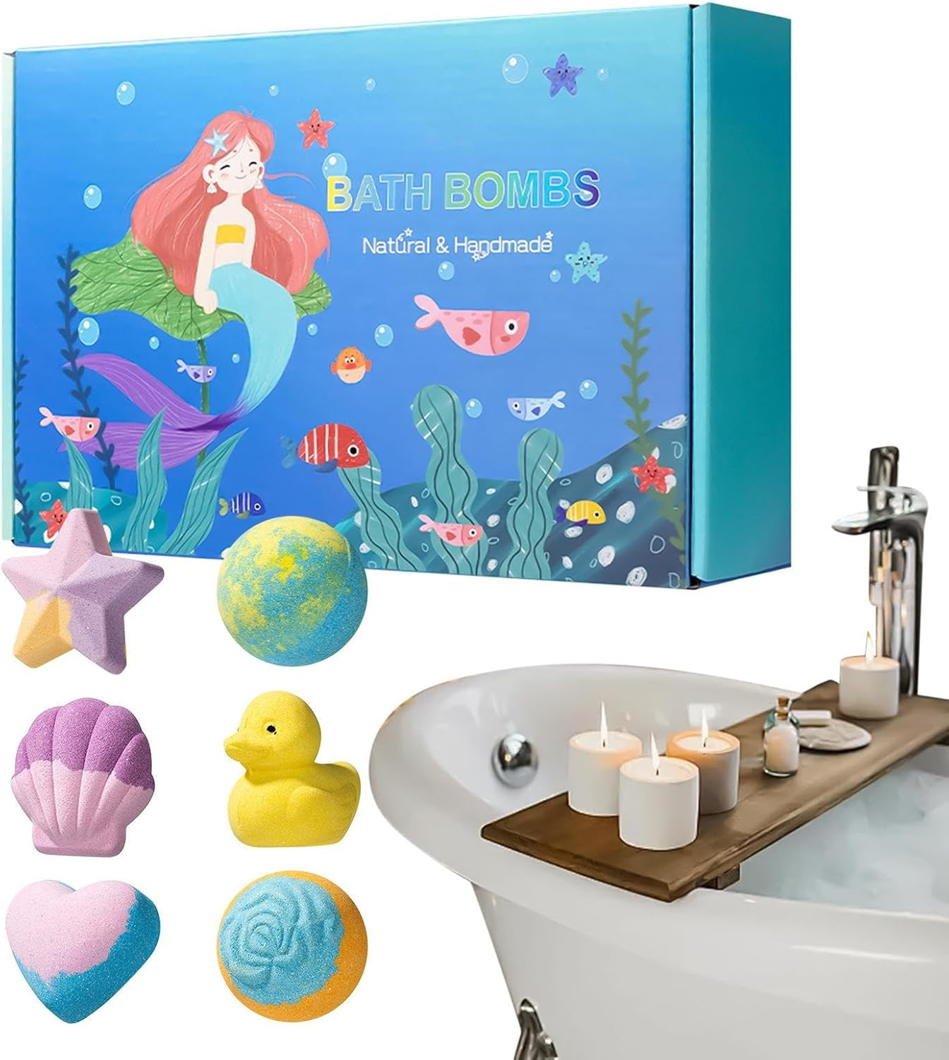 Huvqianu Shower Salt Ball - Shower Balls,Relaxing Scented Skin Cleanser for Bathroom Home Travel Hotel Women Kids image number 3