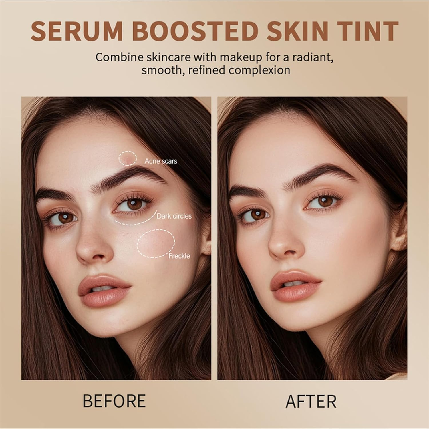 Foundation Stick Beauty Balm Serum Boosted Skin Tint, Serum Boosted Skin Tint Balm, Solid Tinted Moisturizing,Longwear Contour Stick for Dewy, Natural Finish(#05) image number 5