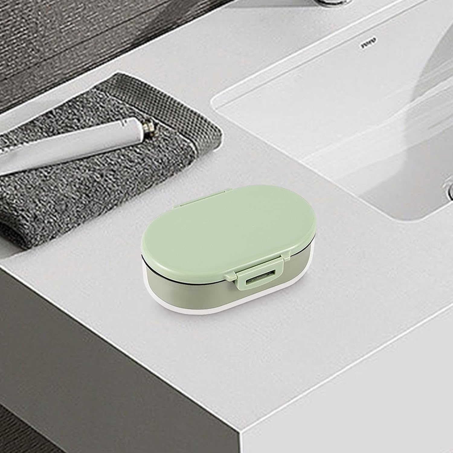 Arrovarp Shampoo Bar Container, Portable Shampoo Case Soap Box, Shampoo Bar Holder Travel Shampoo Holder with Drain Board Double Layer for Home image number 6