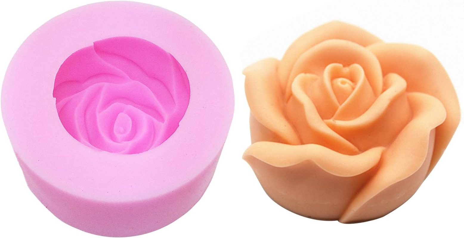 Moldfun 3D Rose Candle Mold - 3D Flower Craft Art Silicone Mold for Handmade Soap, Bath Bomb, Lotion Bar, Chocolate, Candle, Crayon, Wax image number 3