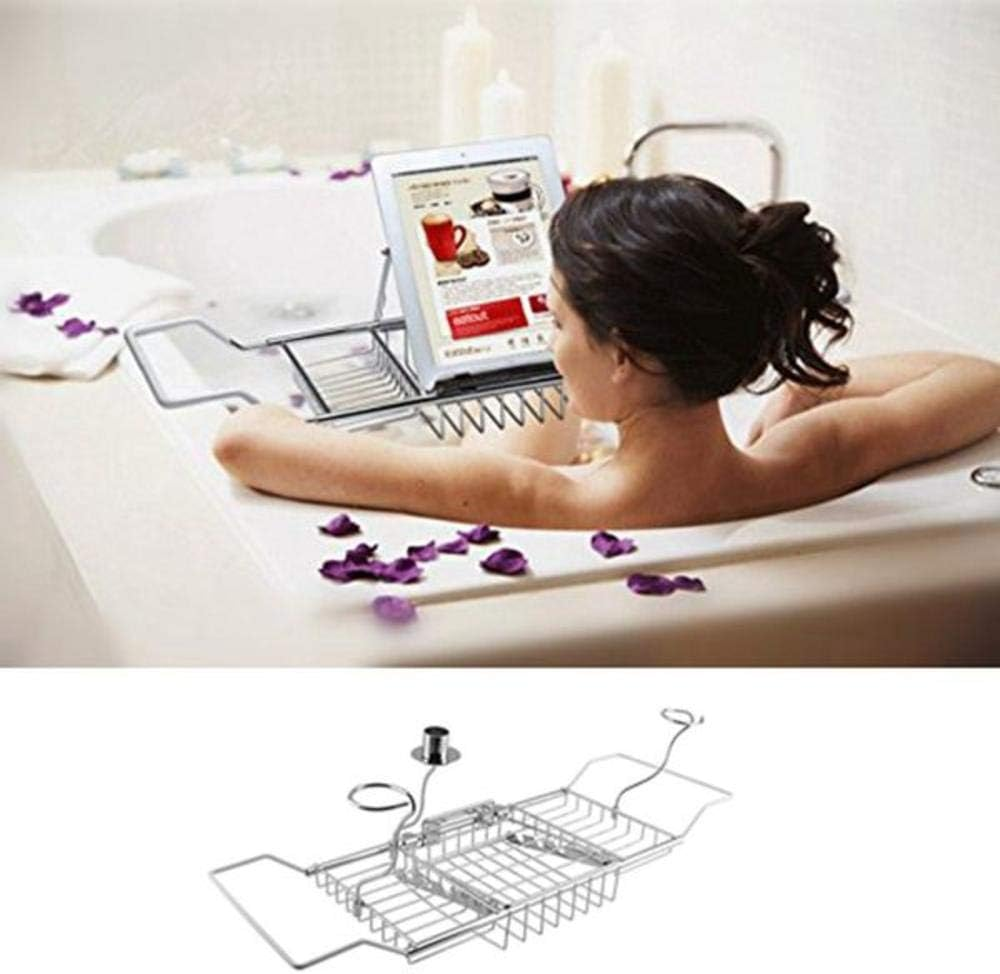 Over Bath Tub Racks Shower Organizer Bathtub Caddy Tray with Extending Sides image number 1