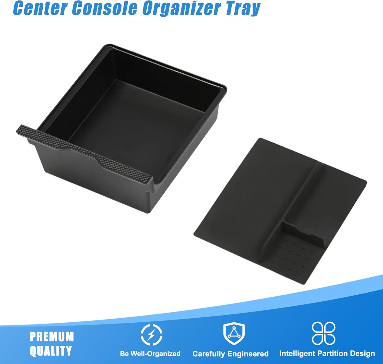 Center Console Organizer Tray for Tesla Model Y Juniper Accessories, Fits for for Tesla Model 3 (2024/2025 Highland) & Model Y (2025/2026 Juniper) image number 4