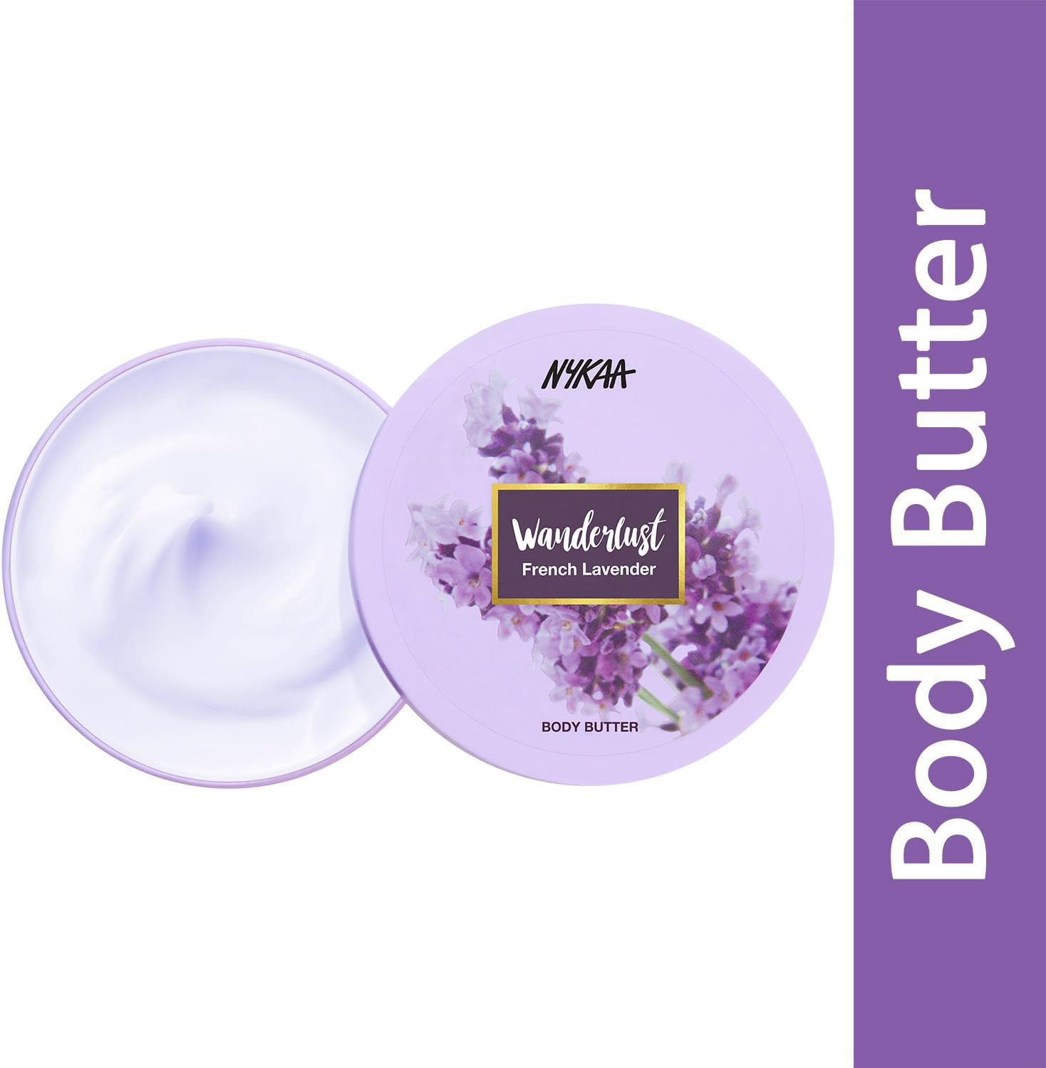 Nykaa Wanderlust French Lavender Body Butter with Shea & Cocoa Butter - Vitamin E & Jojoba Extract, Deeply Moisturize & Hydrate Skin, Sodium & Sulphate Free, Paraben Free - 200Ml image number 5