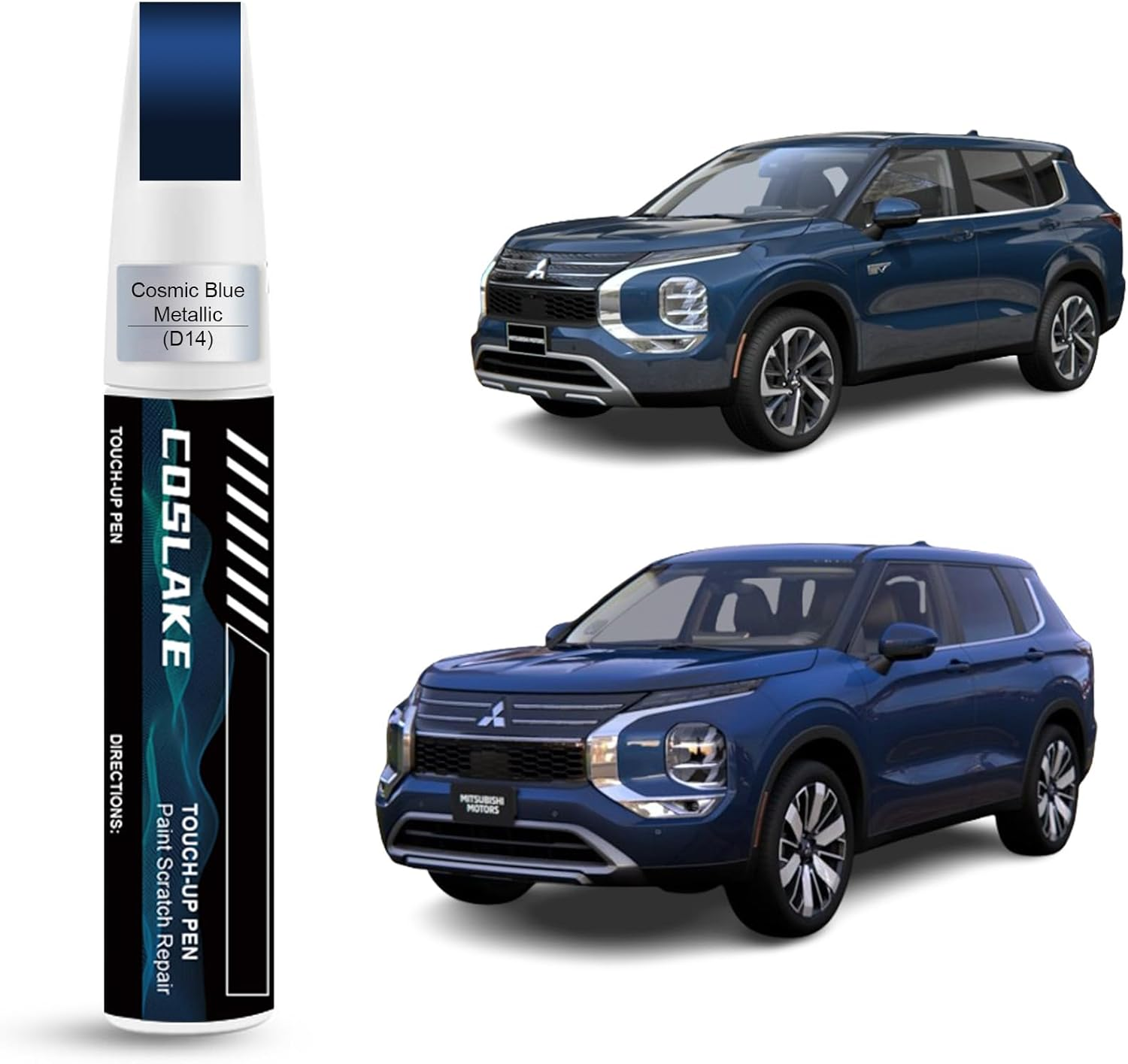 Car Touch up Paint(White Diamond(W85)) for Mitsubishi, Car Paint Scratch Repair Kit, Quick & Easy Solution to Repair, 2 in 1 Scratch Remover Pen with 2PCS Disposable Micro Applicators