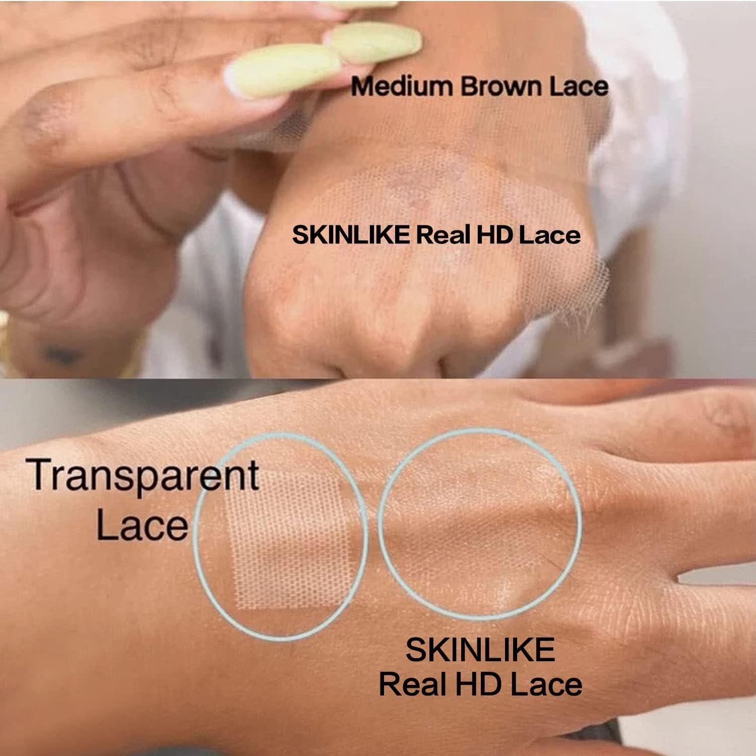 Enoya Glueless Wigs Human Hair Pre Plucked Frontal Lace Wig for Black Women，Hd Lace Front Wigs Human Hair 200 Density Natural Black with Baby Hair (13X4 HD Lace Frontal Wig, 20") image number 2