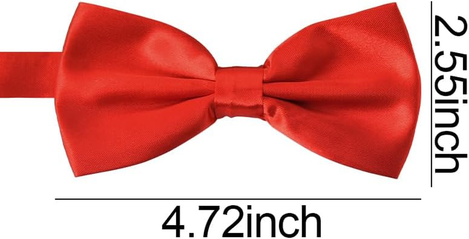 Pre-Tied Bow Tie Adjustable Bowtie for Men Formal Necktie Tuxedo Bow Ties for Men Pre Tied Bow Tie Set 2Pcs Bowknot Ties Birthday Wedding Suit Accessories image number 5