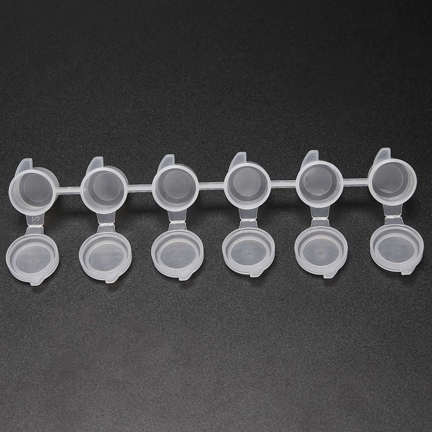 Dovhmoh 30 Strips 180 Pots Paint Pots Strips 3 Ml Mini Paint Pot Empty Paint Cups Crafts Plastic Storage Containers image number 3