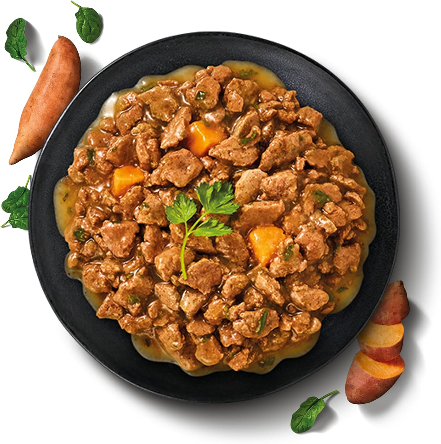 Dine Farm Collection Wet Cat Food Salmon, Sweet Potato, Spinach in Sauce 85G Tray, 42 Pack image number 6