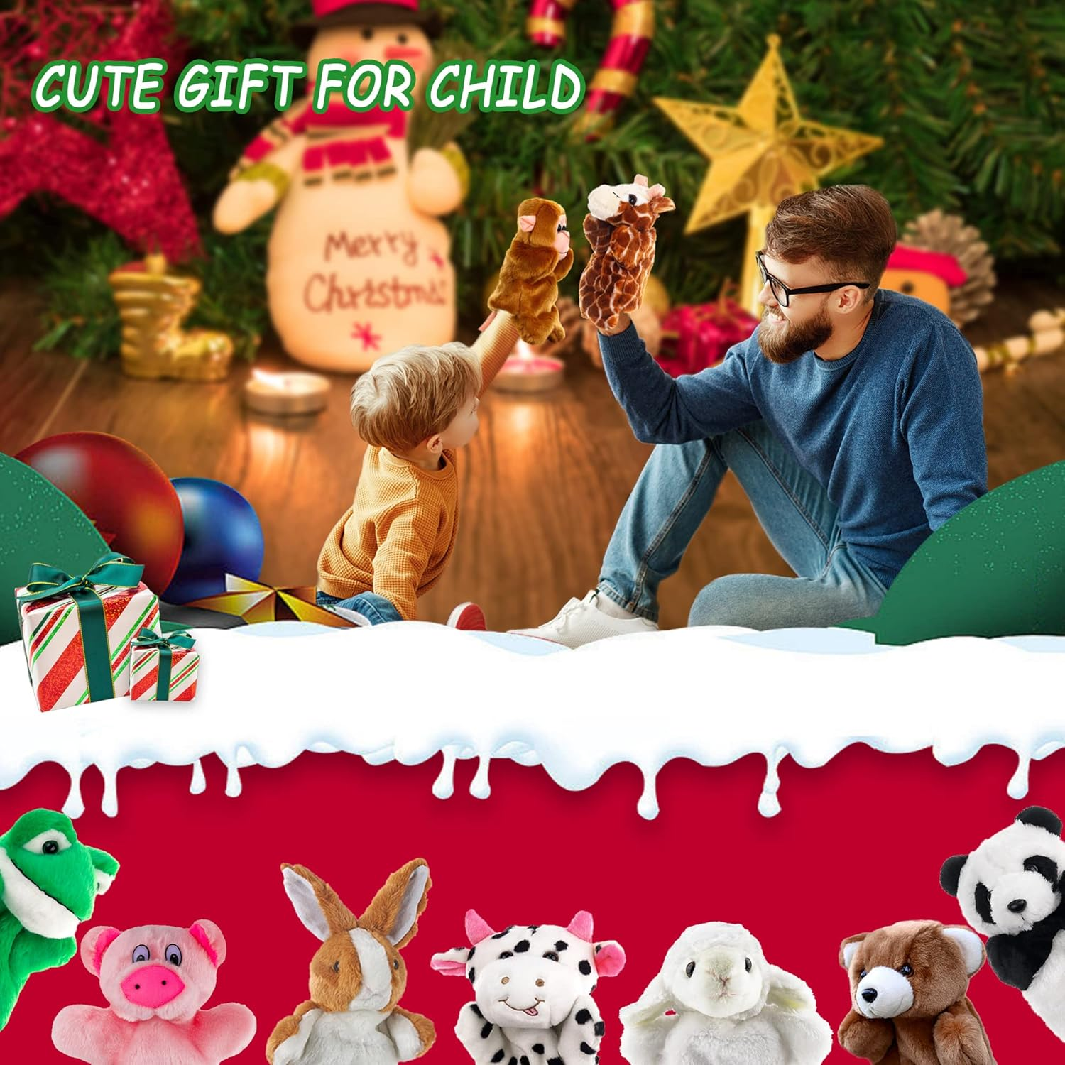 RIY Hand Puppet - Farm Friends Animals Educational Puppets Pig image number 3