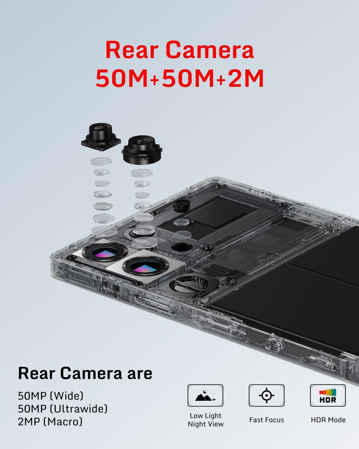 REDMAGIC Smartphone 10S Pro, 144Hz Gaming Phone, 5G Android, 12GB RAM+256GB ROM, Snapdragon 8 Elite Leading Version, 6.85" 1.5K AMOLED Full Screen, 50MP Camera, Unlocked Mobile Phone Nightfall image number 2