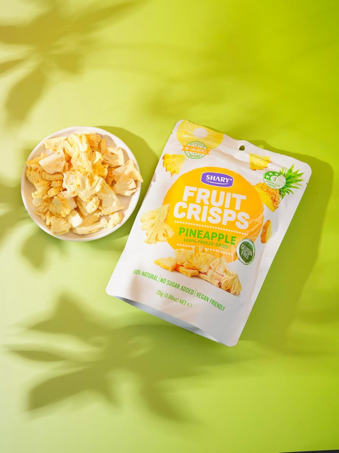 Shary Freeze Dried Pineapple Crisps, 25G &ndash; Healthy Snack, 100% Natural, Vegan, Gluten-Free, No Added Sugar, Crunchy & Delicious image number 5