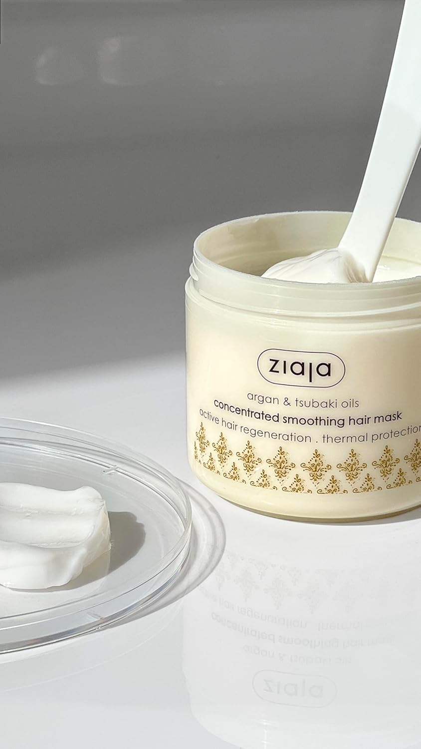 ZIAJA ARGAN and TSUBAKI OILS CONCENTRATED SMOOTHING HAIR MASK 200ML image number 1