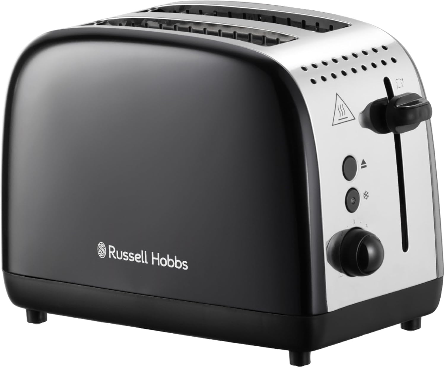 Russell Hobbs Colours plus 2 Slice Toaster, RHT2655STG, 2-Slice Toaster with Longer Slots, 6 Browning Settings, Frozen, Reheat & Cancel Functions, Grey