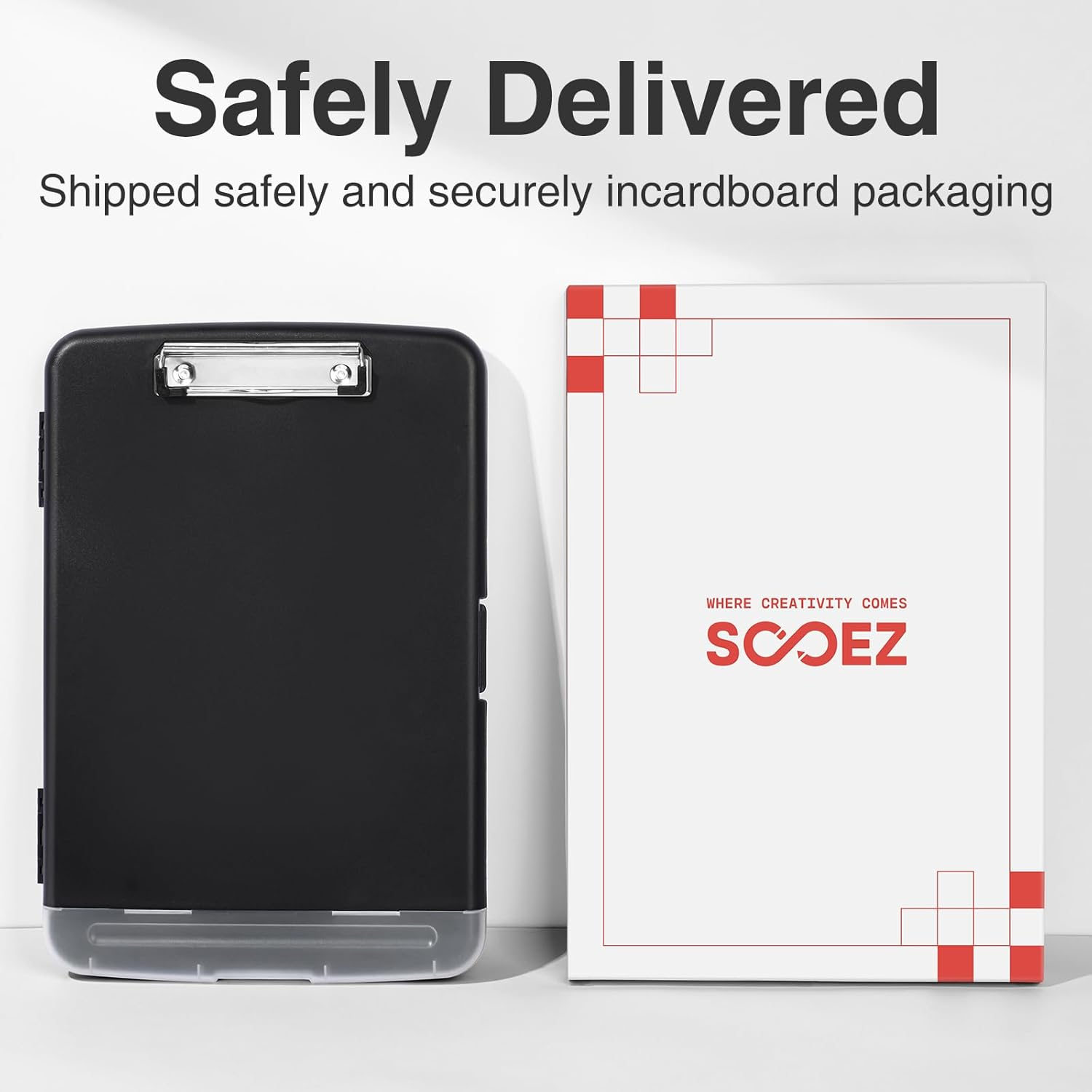 Sooez Clipboard with Storage, High Capacity Nursing Clipboards with Pen Holder, Heavy Duty Plastic Storage Clipboard with Low Profile Clip, Clipboard Folder Side-Opening, Smooth Writing for Office image number 3