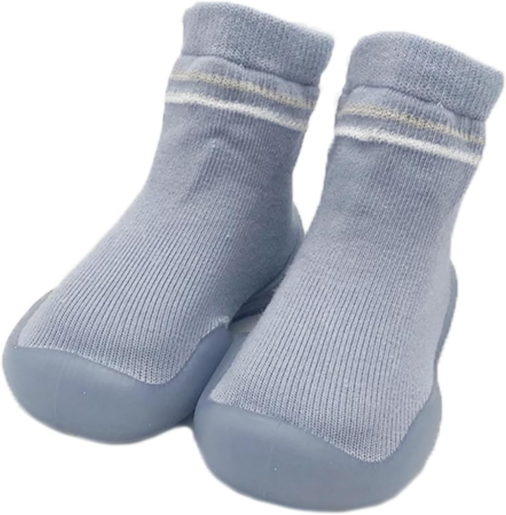 Jopenope Baby Shoes Toddler Shoes Socks First Walking Shoes Sock Non Slip Lightweight Slip-On Shoes Floor Socks with Soft Rubber Sole for Baby Boy Girl