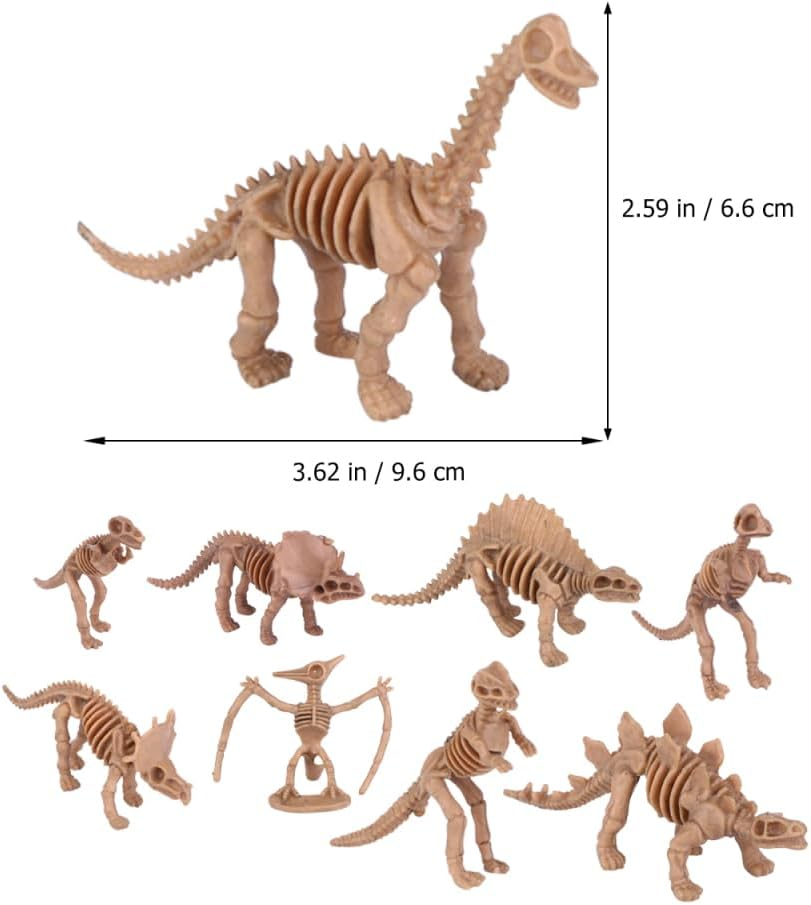 Garneck 12Pcs Simulated Dinosaur Skeleton Skeleton Model Dino Bones Halloween Simulation Dinosaur Simulation Bones Educational Plastic image number 4