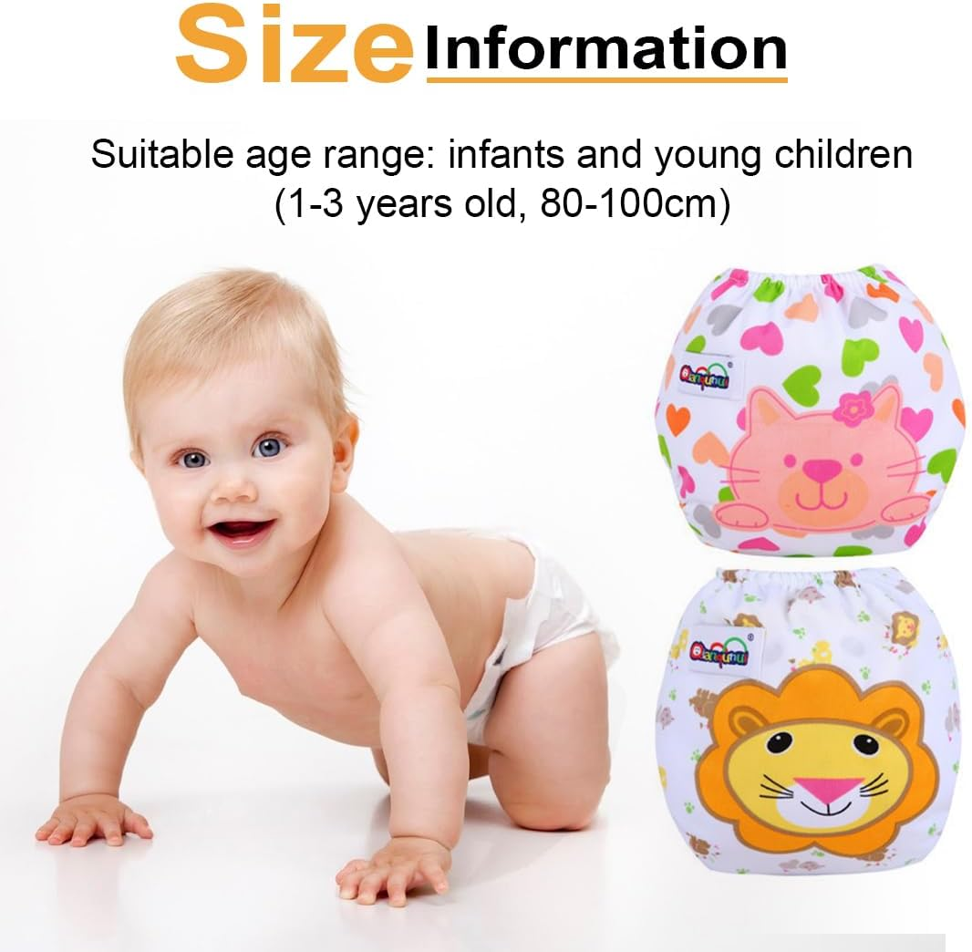 Adorable Reusable Baby Swimming Trunks Girls Swimming Nappy for Toddlers, 0-4 Years image number 3