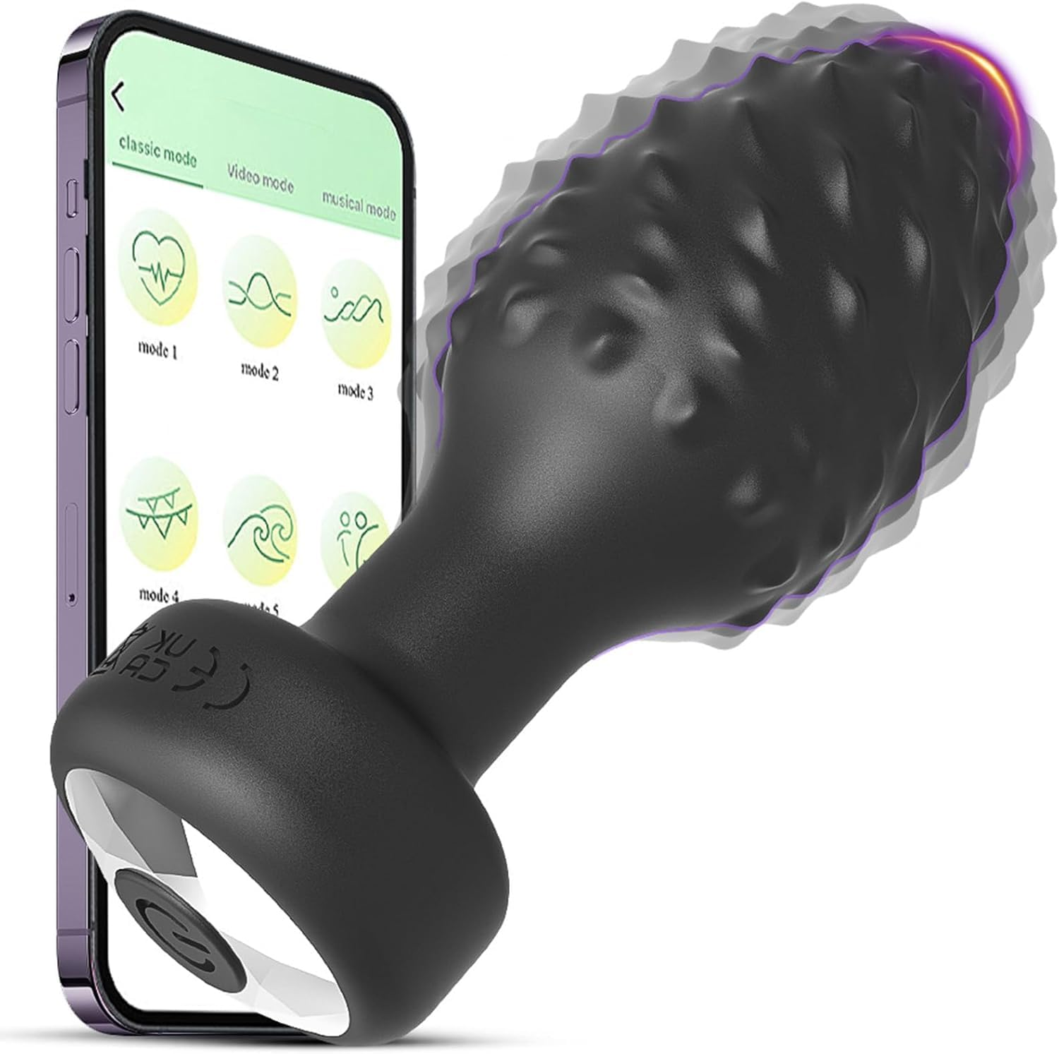 Anal Plug Vibrator with 3Pcs Butt Plug,Prostate Massager Anal Plug Vibrator,Wireless Remote Control 10 Frequency Vibration Mode, Adult Sex Toys & Games, Suitable for Men and Women and Couples Fun (Black Rotation APP)