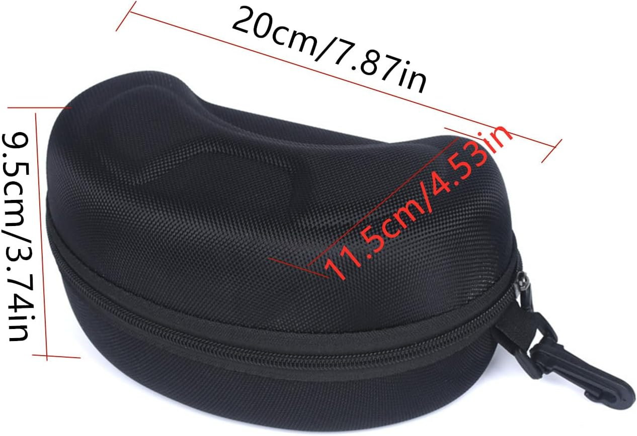EVA Snow Goggles Case Ski Snowboard Goggles Winter Sports Glasses Case Zipper Hard Shell Box with Clip image number 3