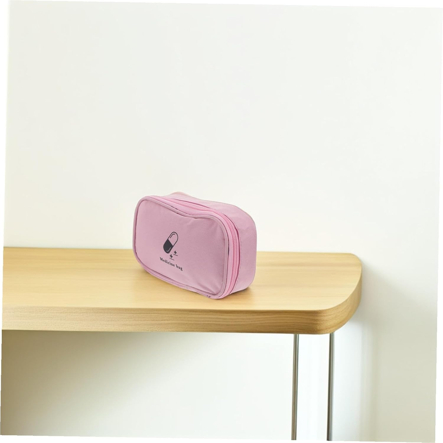 SOPOTUTU Small Portable Travel Medicine Bag, Pills Storage Organizer with Zipper, Compact Medical Storage Pocket for Camping, Hiking, and Emergency Use image number 1