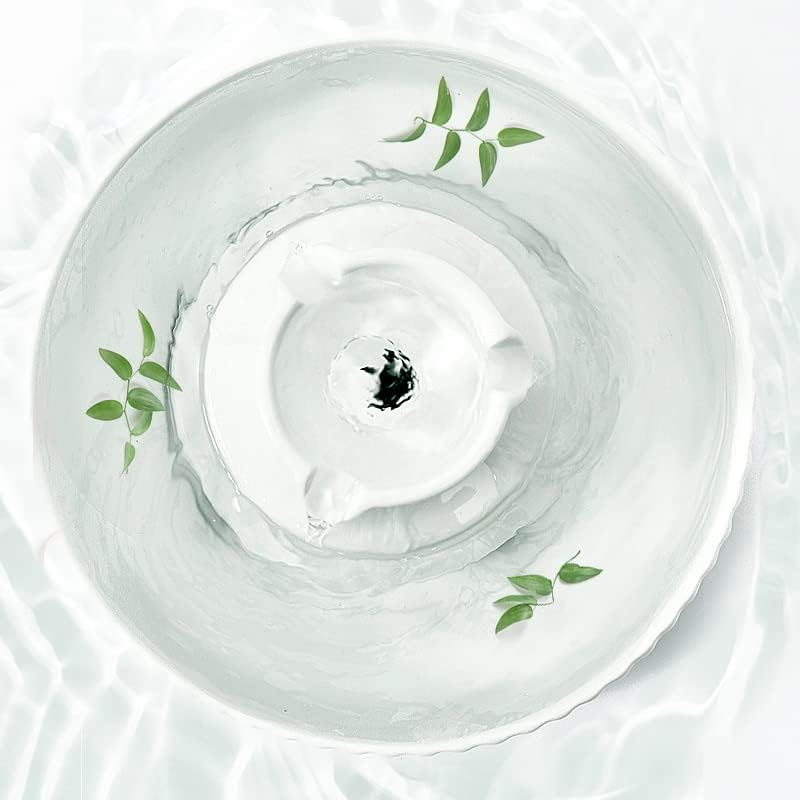 YES4PETS Porcelain Electric Pet Water Fountain Dog Cat Ceramic Water Feeder Bowl Dispenser