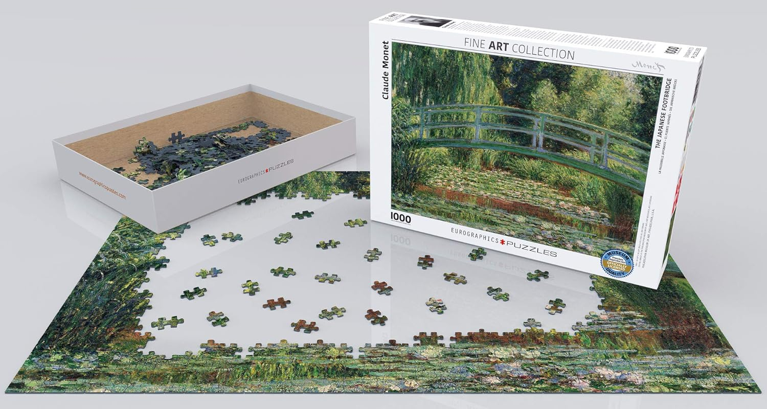Eurographics the Japanese Footbridge by Claude Monet 1000-Piece Puzzle image number 1