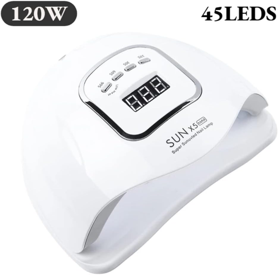 Nail Lamp120W Led Uv Nail Drying Lamp Fast Gel Nail Polish Curing Lamp Professional Salon Nail Dryer for Manicure Pedicure White