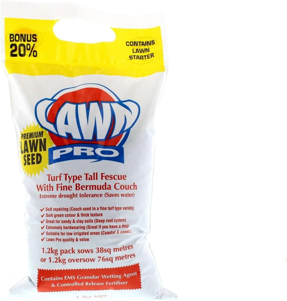 Tall Fescue with Fine Bermuda Couch Grass 1.2Kg Sows 38Sqm image number 2