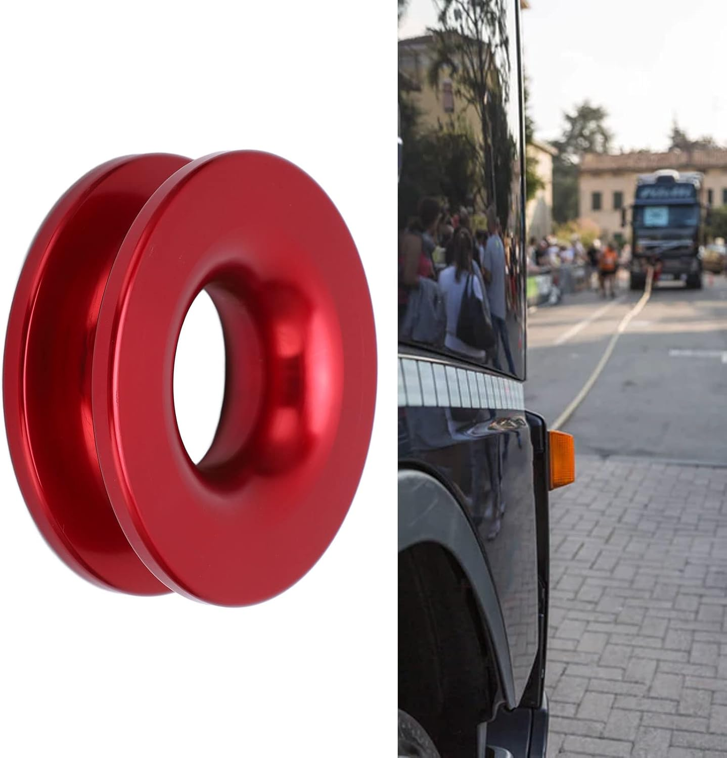 Soft Shackle Recovery Ring 41000 Pounds Quick and Safe Rest for 3/16" 1/4" 3/8" off Road Towing and Rescue Ropes (Red) - Red image number 4