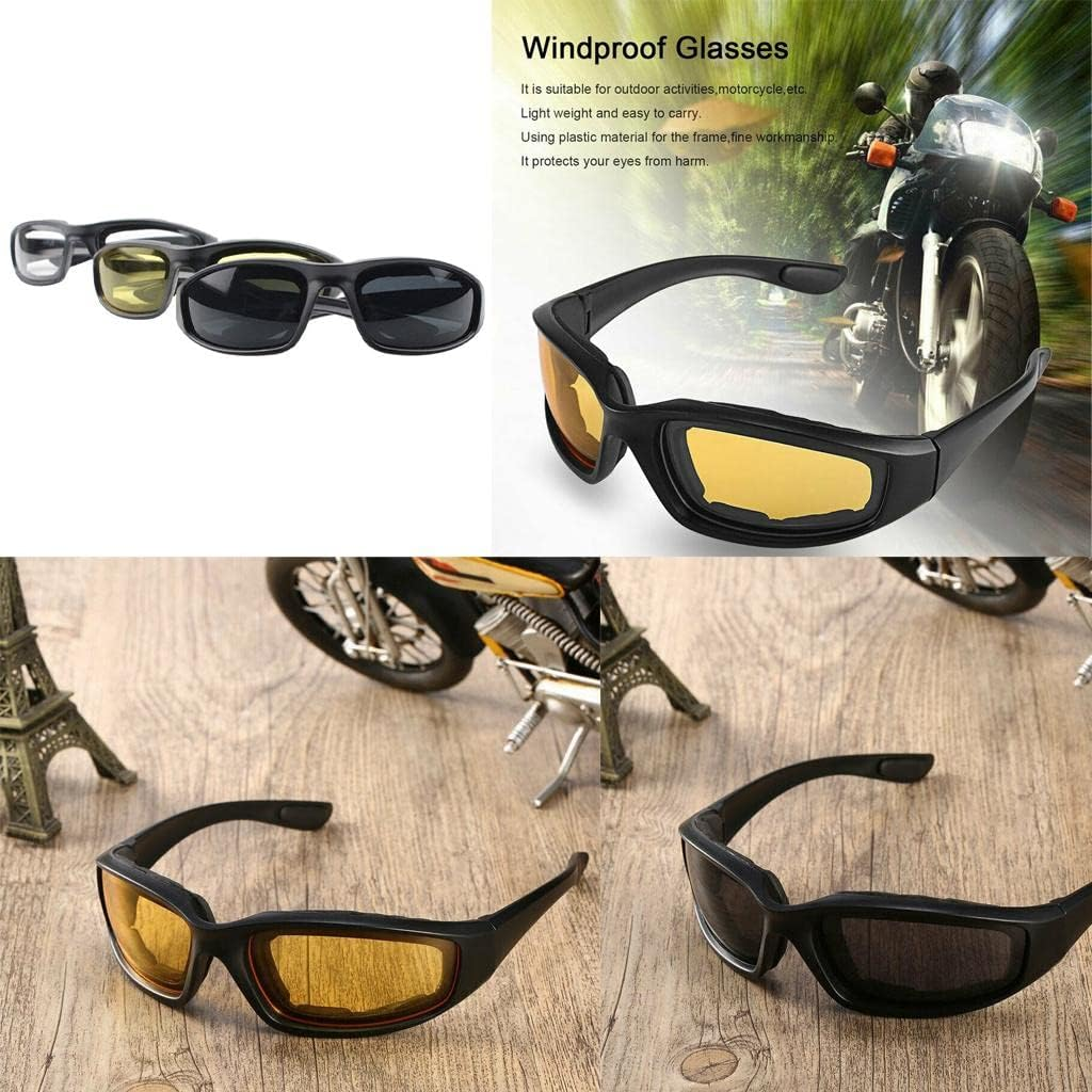 KESOTO 3 Pcs Wind Resistant Pad Extreme Sport Sunglasses Motorcycle Riding Glasses image number 1